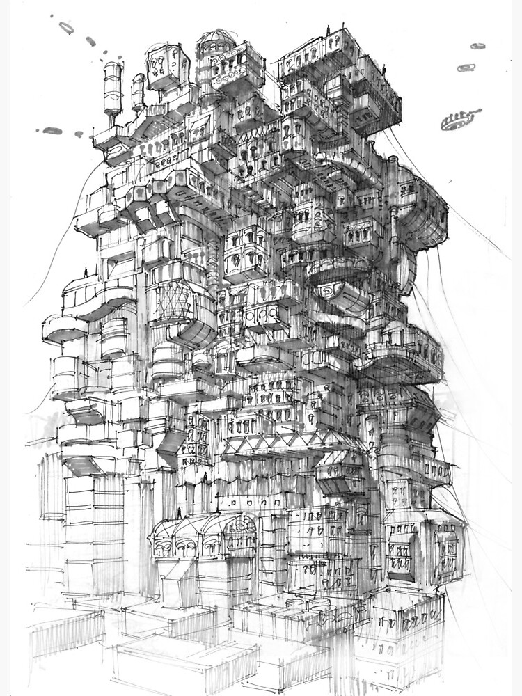 スプレーアート作品『Cyber City』A3サイズ原画 スプレーアート作品『Cyber City』A3サイズ原画 - 絵画