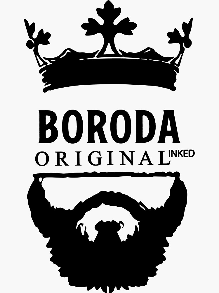 "Beard King" Sticker for Sale by borodaoriginal Redbubble