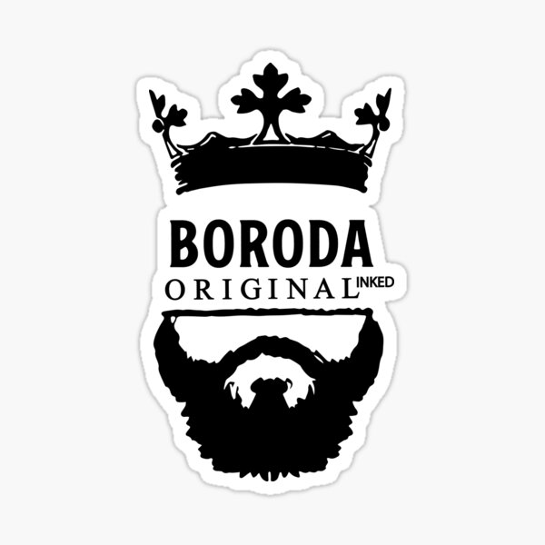 "Beard King" Sticker for Sale by borodaoriginal Redbubble