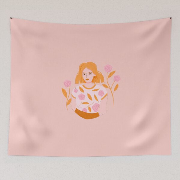 Item preview, Girl with flowers designed and sold by truffleivy.