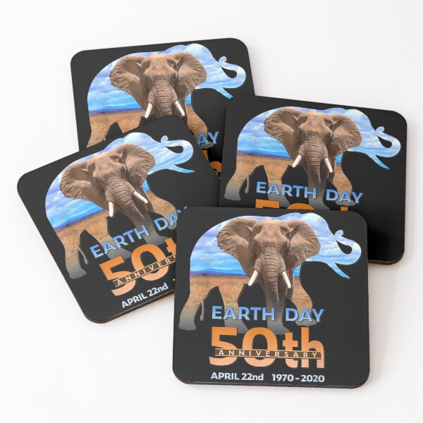 Item preview, Earth Day 50th Anniversary Elephant 2 Silhouette Gift designed and sold by SEANPARKERAU.