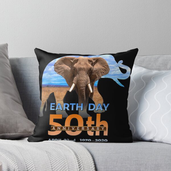 Item preview, Earth Day 50th Anniversary Elephant 2 Silhouette Gift designed and sold by SEANPARKERAU.