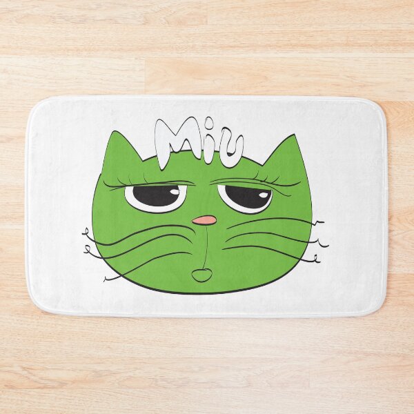 Item preview, Cute green cat Miu designed and sold by Stehler.
