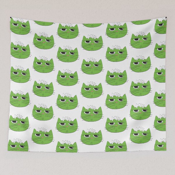 Item preview, Cute green cat Miu designed and sold by Stehler.