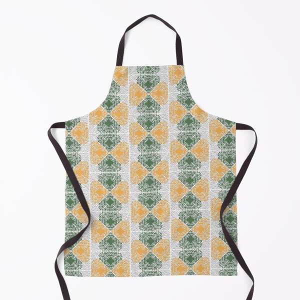Item preview, Baroque ornaments in olive and tangerine designed and sold by Ninaeva.
