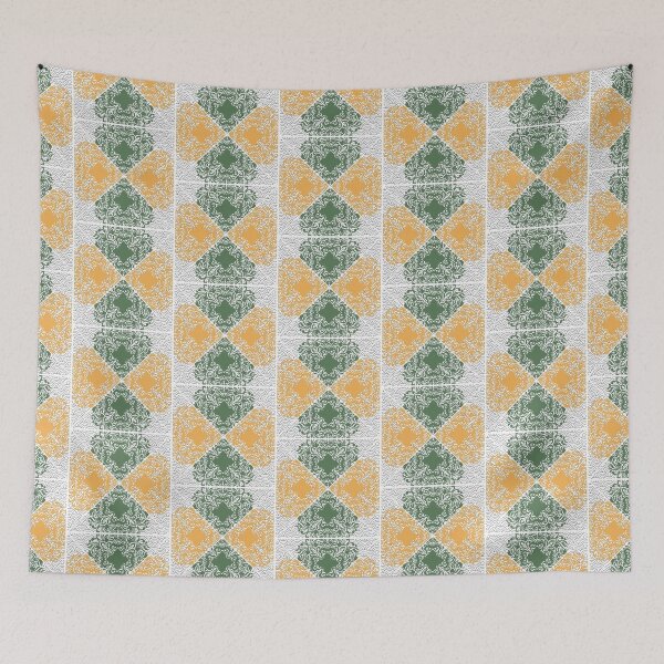 Item preview, Baroque ornaments in olive and tangerine designed and sold by Ninaeva.