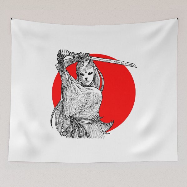 Item preview, Kitsune Japanese Kami Inari Nine-Tailed Fox Fox Spirit Yokai designed and sold by enjoytheshirt.