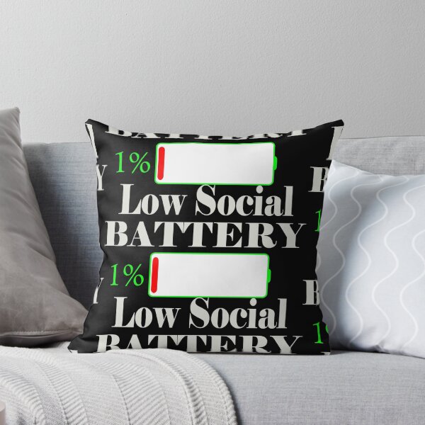 Item preview, LOW SOCIAL BATTERY (GREEN) designed and sold by Antisocial Creatives.