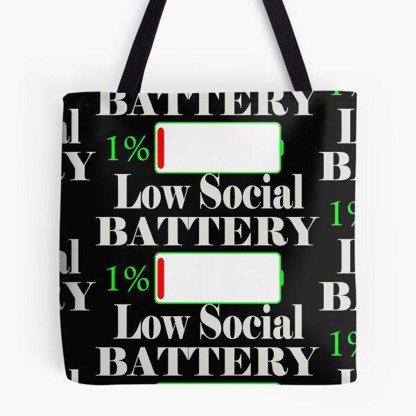 Item preview, LOW SOCIAL BATTERY (GREEN) designed and sold by Antisocial Creatives.