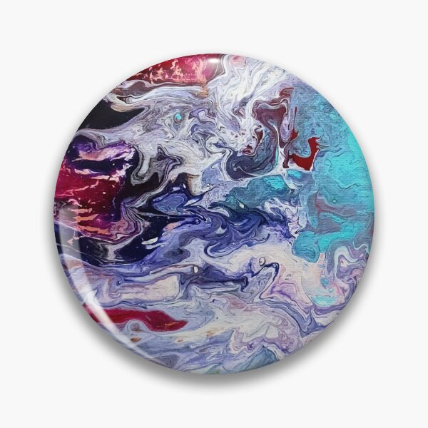 Item preview, Acrylic pouring blue purple designed and sold by Lynnrts.