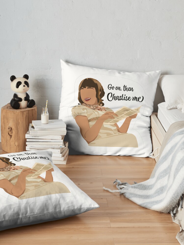 Alternate view of Go on, then. Chastise me Floor Pillow