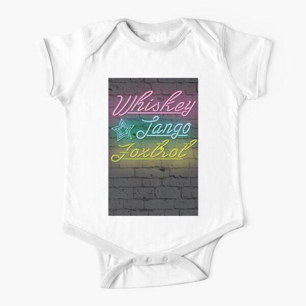 Whiskey Tango Foxtrot Short Sleeve Baby One-Piece