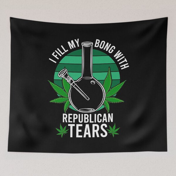 Item preview, Liberal Democrat Stoner Weed Anti Republican Gift for Men designed and sold by 2blackcherries.