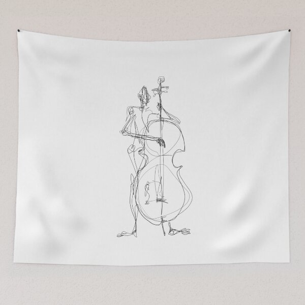 Item preview, Contrabass, contrabass player, musician, jazz designed and sold by ParastooPakzad.