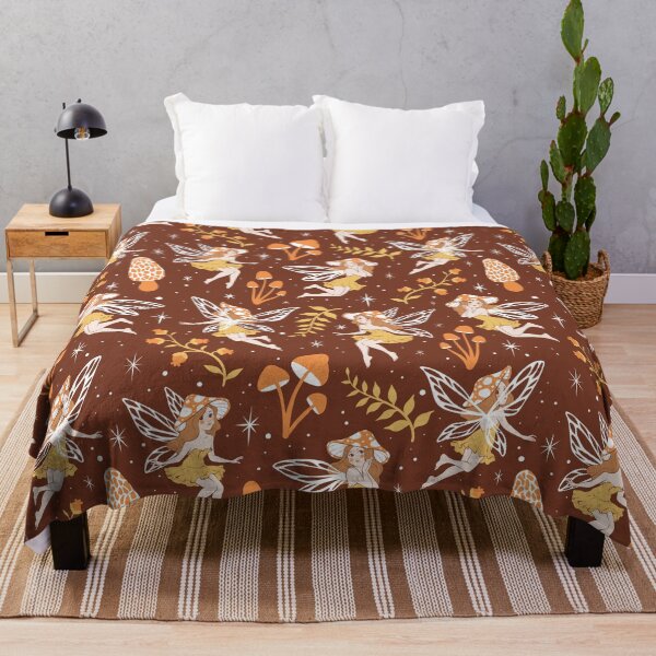 Item preview, Mushroom Fairies on Russet designed and sold by Paisley Yazel.