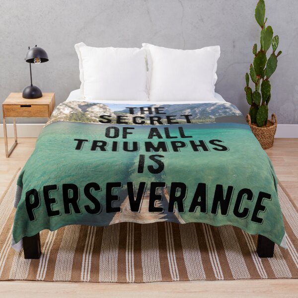 Item preview, The Secret  Of All Triumphs Is Perseverance Quote designed and sold by MotivationFlow.
