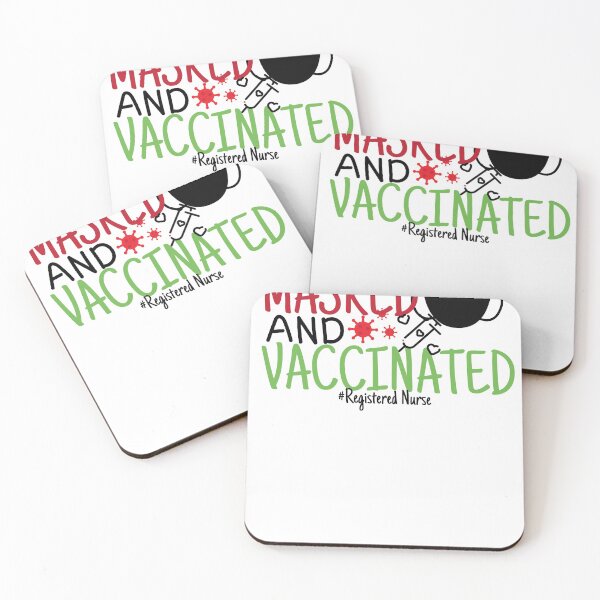 Item preview, Masked and Vaccinated, Vaccines Save Lives, Pro Vaccines, Funny Nurse, Nursing Student designed and sold by PIXEcompany.