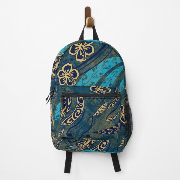 Item preview, Blue Blue Hawaiian Wild Tribal Watercolor Splash designed and sold by sunnthreads.