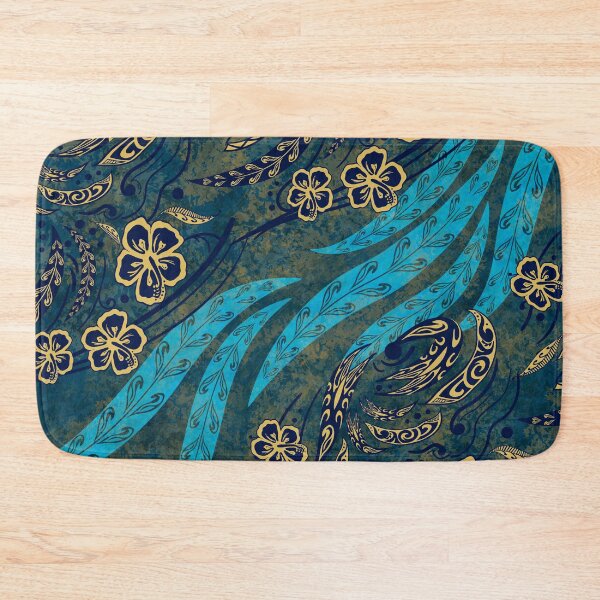 Item preview, Blue Blue Hawaiian Wild Tribal Watercolor Splash designed and sold by sunnthreads.