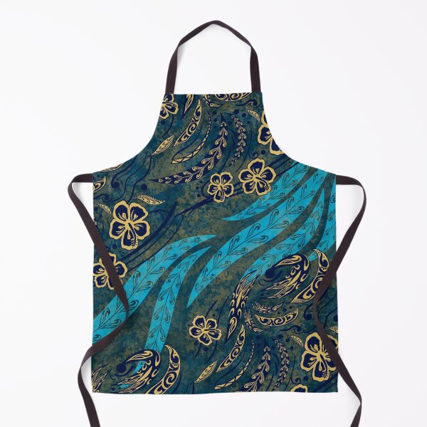 Item preview, Blue Blue Hawaiian Wild Tribal Watercolor Splash designed and sold by sunnthreads.