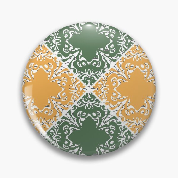 Item preview, Baroque ornaments in olive and tangerine designed and sold by Ninaeva.