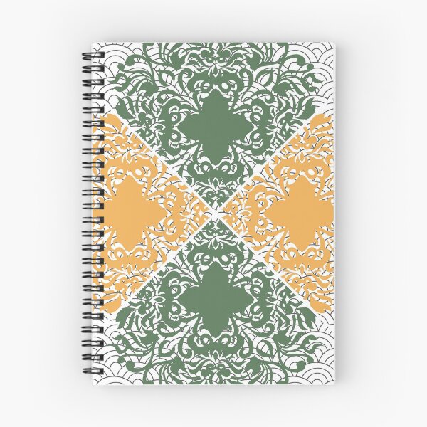 Item preview, Baroque ornaments in olive and tangerine designed and sold by Ninaeva.
