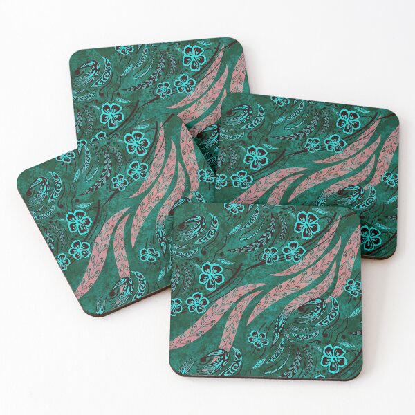 Item preview, Ocean Green Hawaiian Wild Tribal Splash designed and sold by sunnthreads.