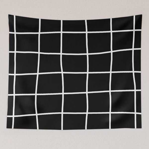 Item preview, Large Hand Drawn Grid (white/black) designed and sold by Design Minds Boutique.