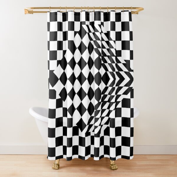 optical illusion Shower Curtain