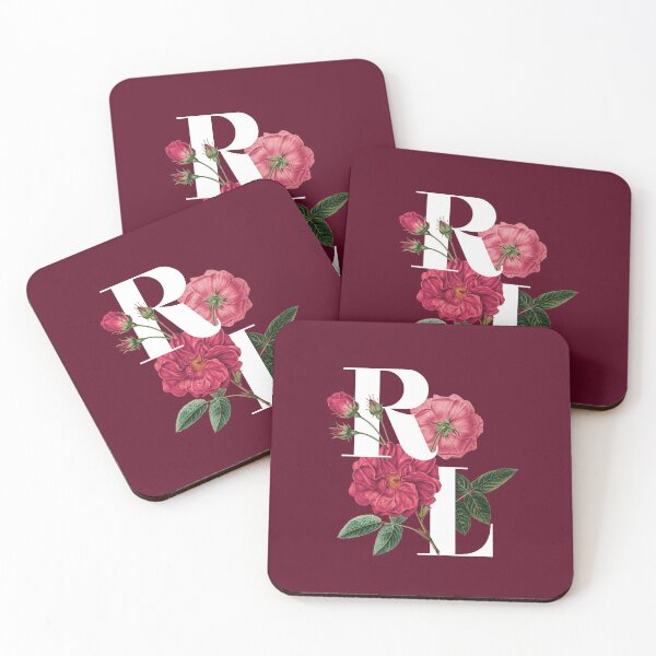 Aperçu de l'œuvre Typographie florale de la lettre initiale du couple R & L - R & L pour la Saint-Valentin créée et vendue par ZeeZooo.