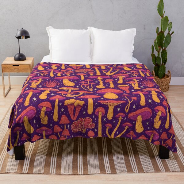 Item preview,  Deadly Mushrooms Orange on Purple designed and sold by Paisley Yazel.