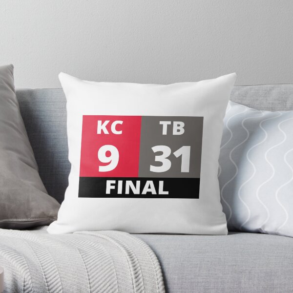 TB 31 KC 9, Tampa Bay Football Championship, Tampa Bay Champions 2020 Throw Pillow