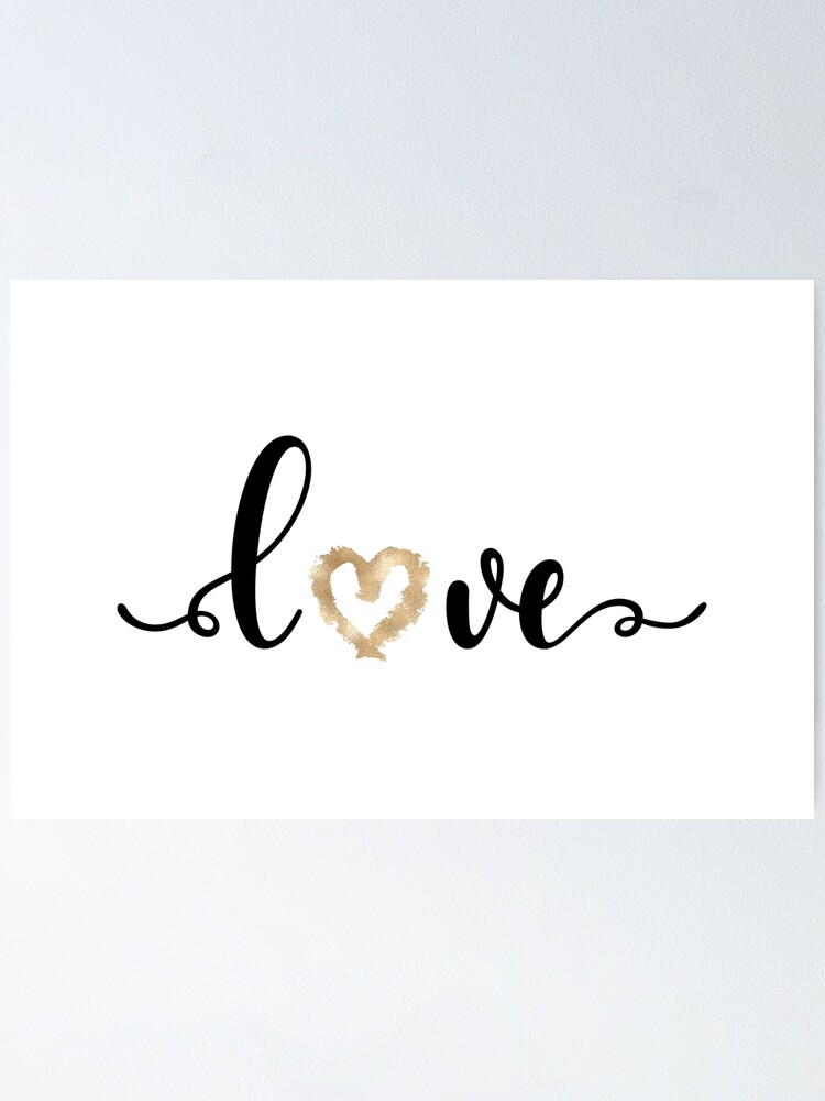 True Love - Lettering Valentines Day Calligraphy Phrase Isolated