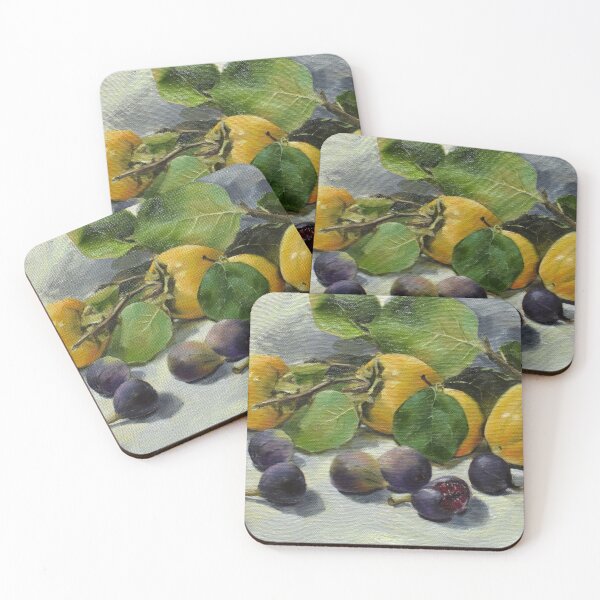 Item preview, Still life Kinglet persimmons, figs and leaves.   designed and sold by Kabira77.