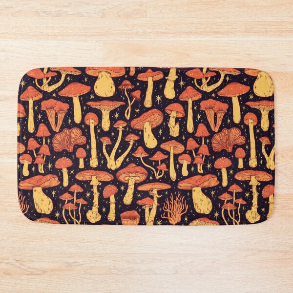 Item preview,  Deadly Mushrooms Orange on Black designed and sold by Paisley Yazel.