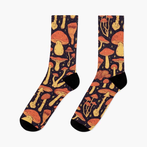 Item preview,  Deadly Mushrooms Orange on Black designed and sold by Paisley Yazel.