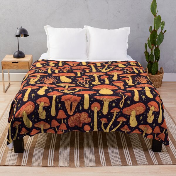 Item preview,  Deadly Mushrooms Orange on Black designed and sold by Paisley Yazel.