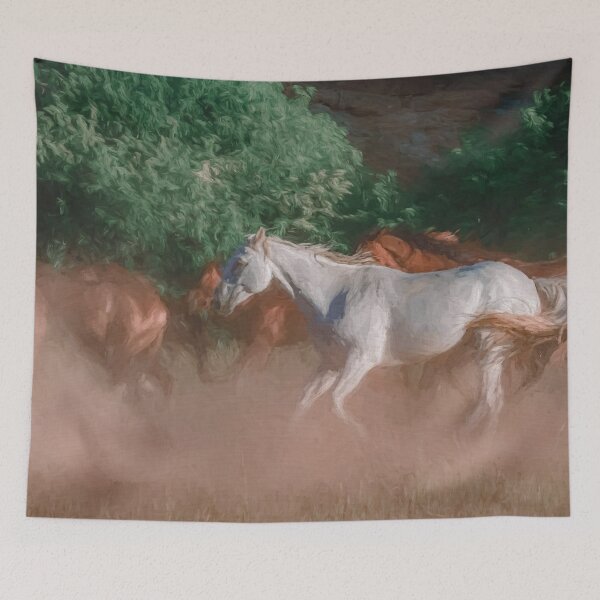 Item preview, Dusty Western Ranch Horse Galloping designed and sold by BerryvineImage.