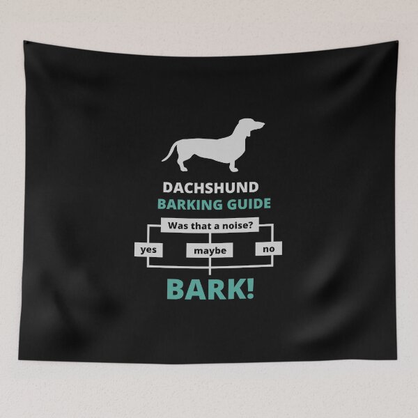 Item preview, dachshund barking guide designed and sold by promisesarelies.