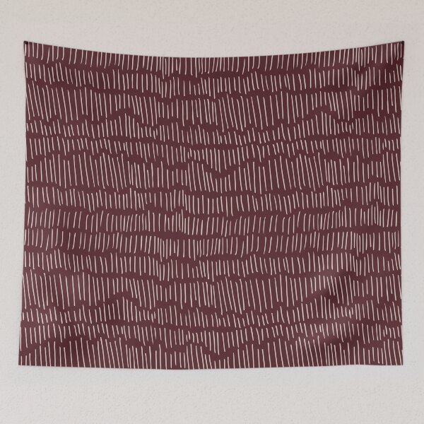 Item preview, Counting Strokes, burgundy and white designed and sold by Linda Skaret.