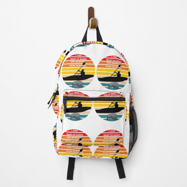 Item preview, I Just Want To Kayak And Hangout With Manatees white background designed and sold by KeysTreasures.