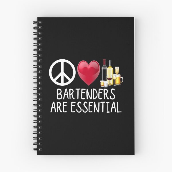 Item preview, Bartenders Are Essential Bar Pub Fan Man Cave Beer Wine Cocktails Liquor Shots Pilsner designed and sold by BookGeekNJ.