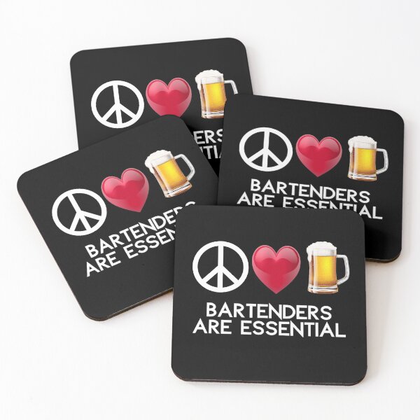 Item preview, Bartenders Are Essential Bar Pub Fan Man Cave Beer Wine Cocktails Liquor Shots Pilsner designed and sold by BookGeekNJ.