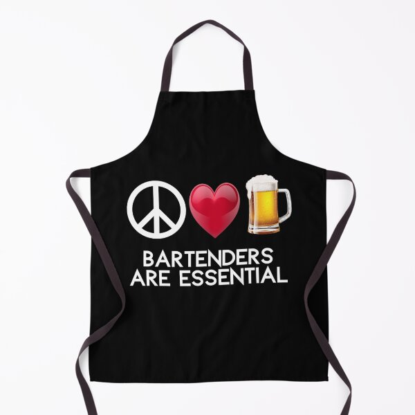Item preview, Bartenders Are Essential Bar Pub Fan Man Cave Beer Wine Cocktails Liquor Shots Pilsner designed and sold by BookGeekNJ.