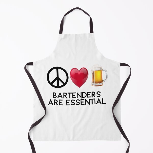 Item preview, Bartenders Are Essential Bar Pub Fan Man Cave Beer Wine Cocktails Liquor Shots Pilsner designed and sold by BookGeekNJ.