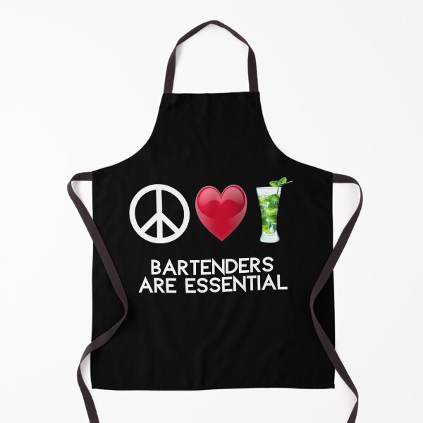 Item preview, Bartenders Are Essential Bar Pub Fan Man Cave Beer Wine Cocktails Liquor Shots Pilsner designed and sold by BookGeekNJ.