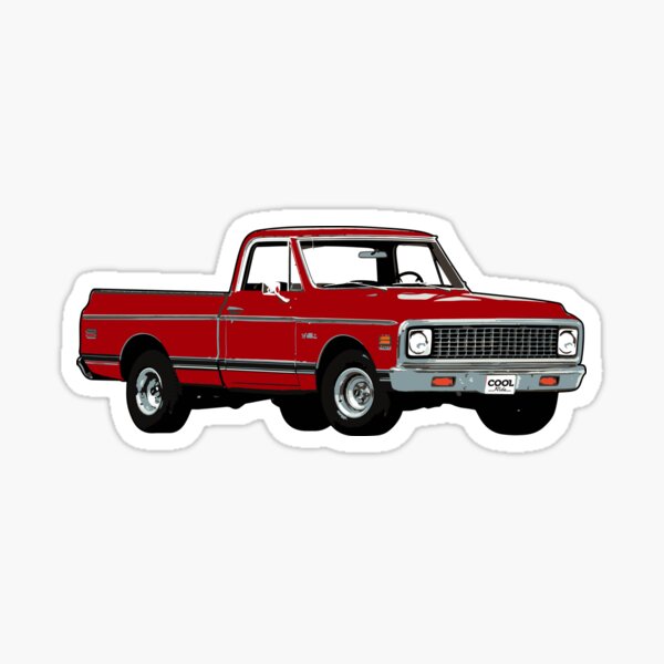 67-72 Red C Truck Sticker