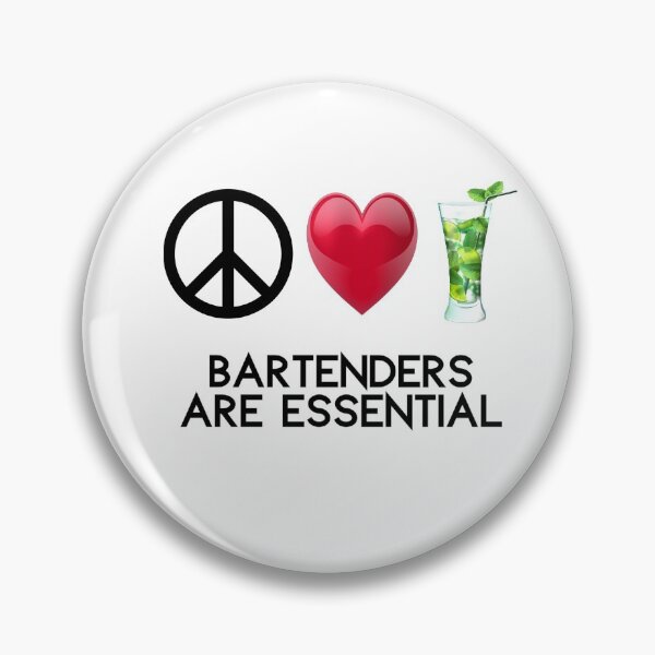 Item preview, Bartenders Are Essential Bar Mojito Pub Fan Man Cave Beer Wine Cocktails Liquor Shots Pilsner designed and sold by BookGeekNJ.