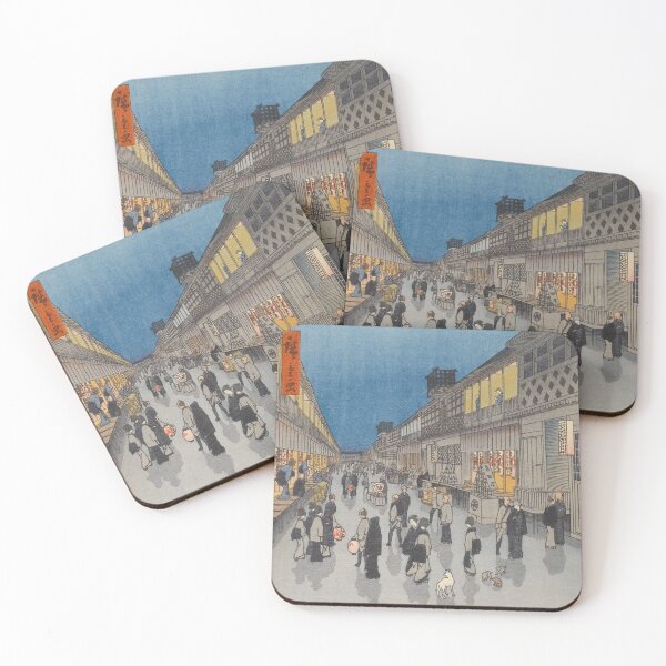 Item preview, Night of Saruwaka-machi Vintage Ukiyo-e Japanese Art designed and sold by VintageArchive.