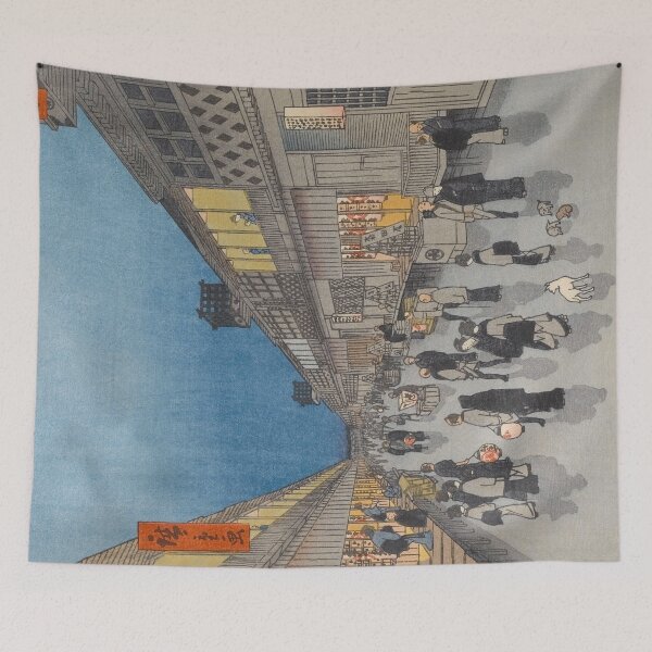 Item preview, Night of Saruwaka-machi Vintage Ukiyo-e Japanese Art designed and sold by VintageArchive.